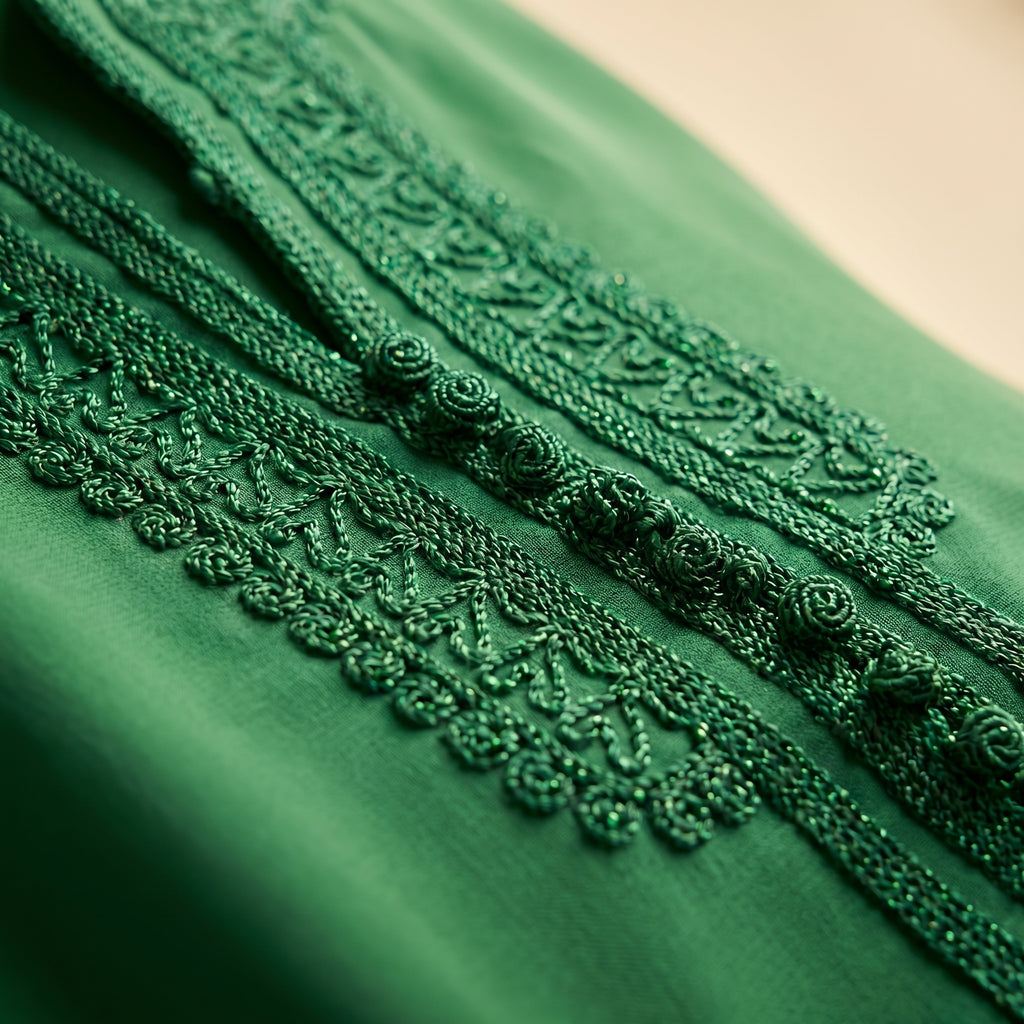 Emerald green caftan