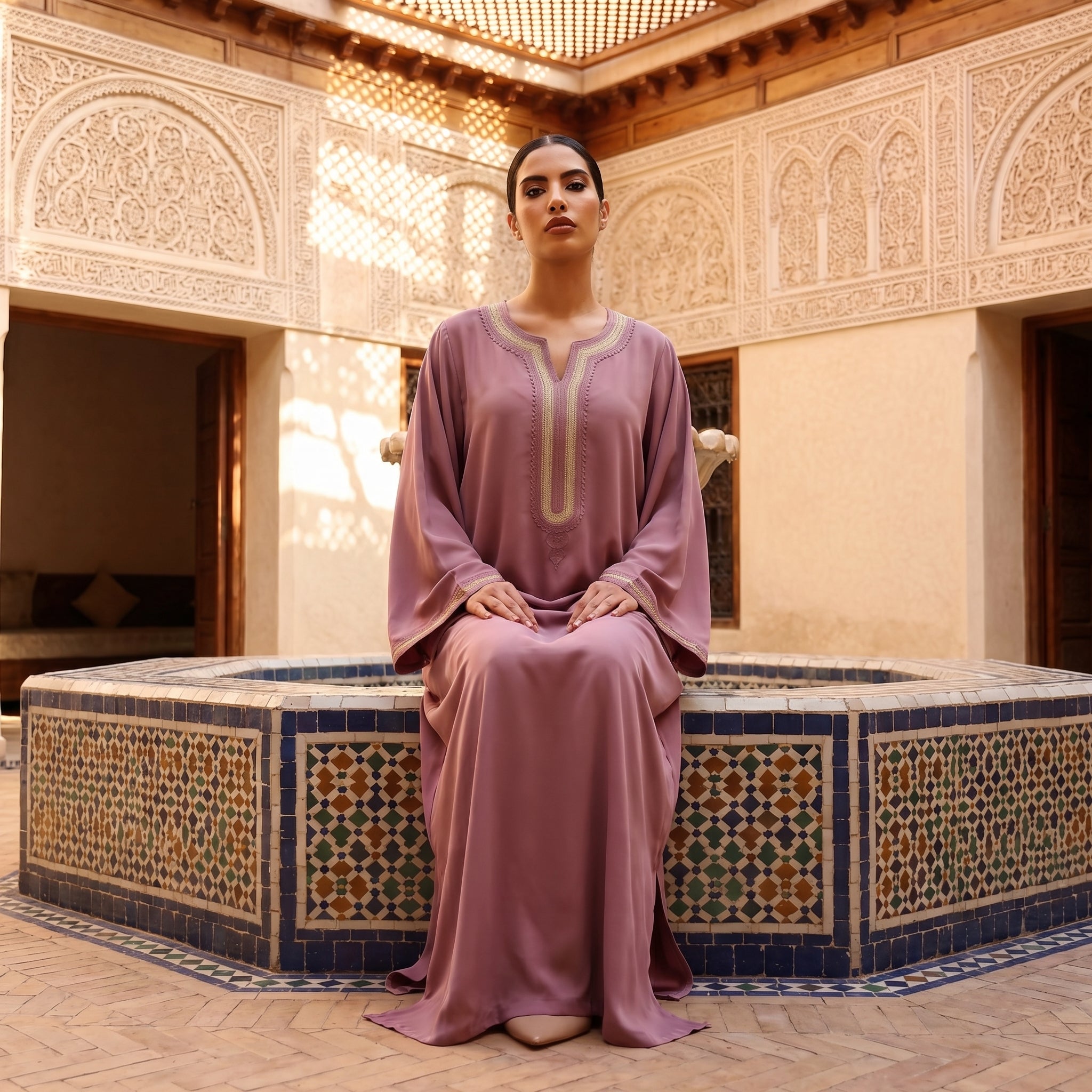 Old rose caftan