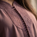 caftan vieux rose plastron brodé sfifa et aakad