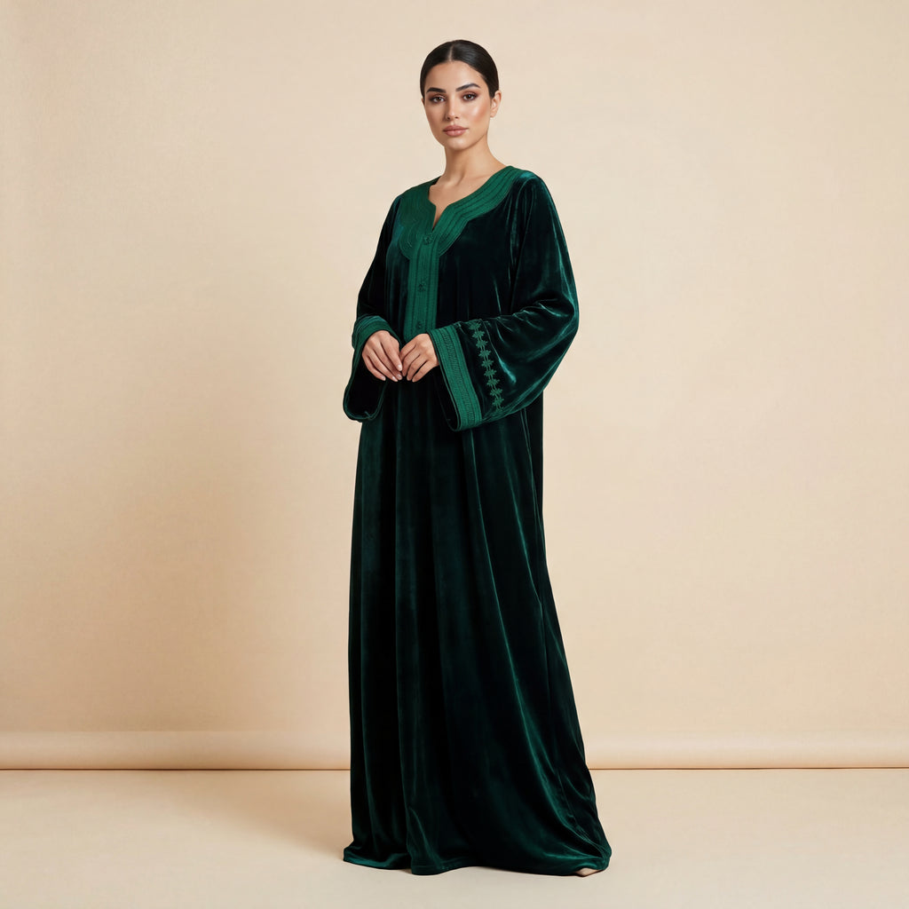 Caftan Vert en Velours
