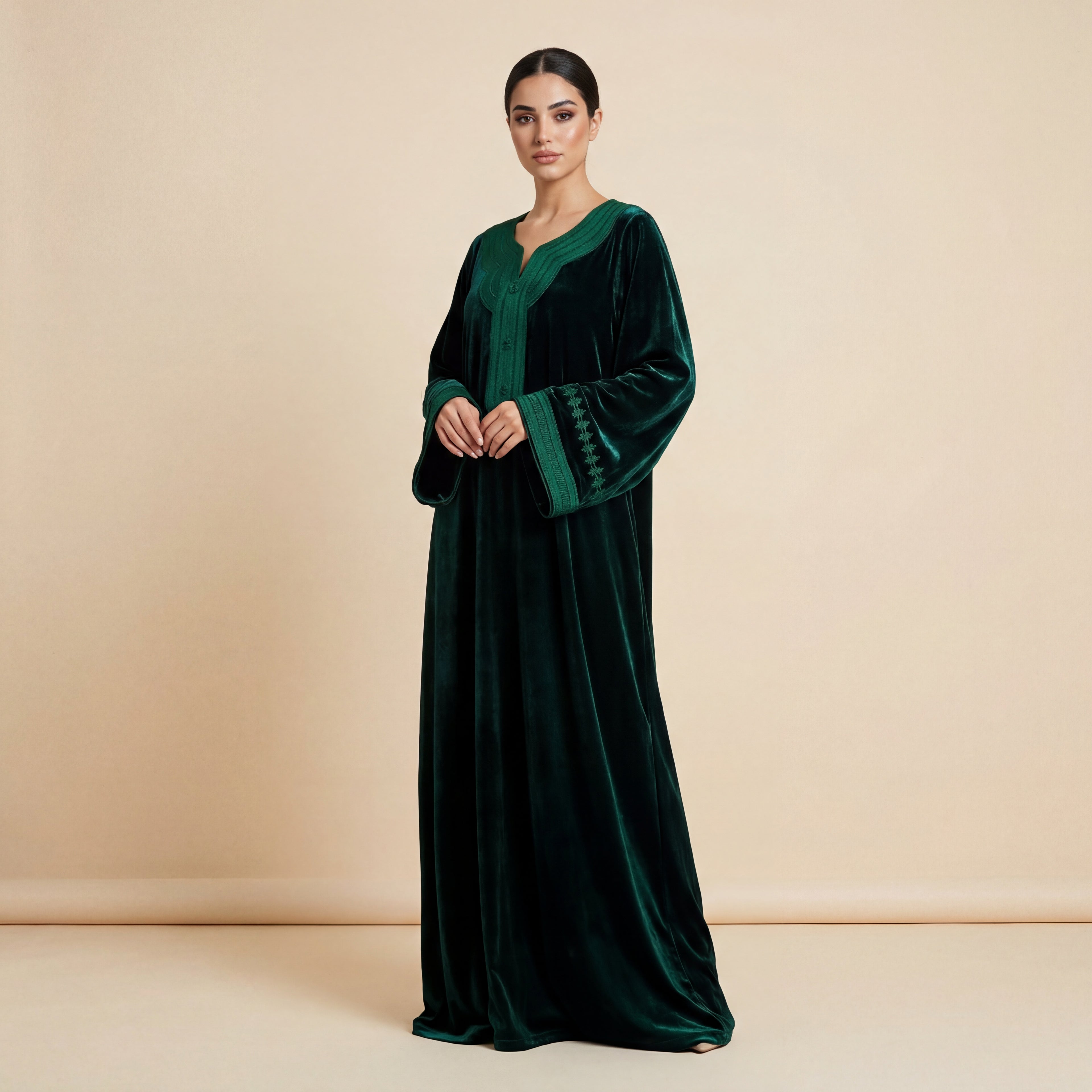 Caftan Vert en Velours