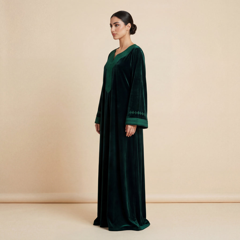 Caftan Vert en Velours