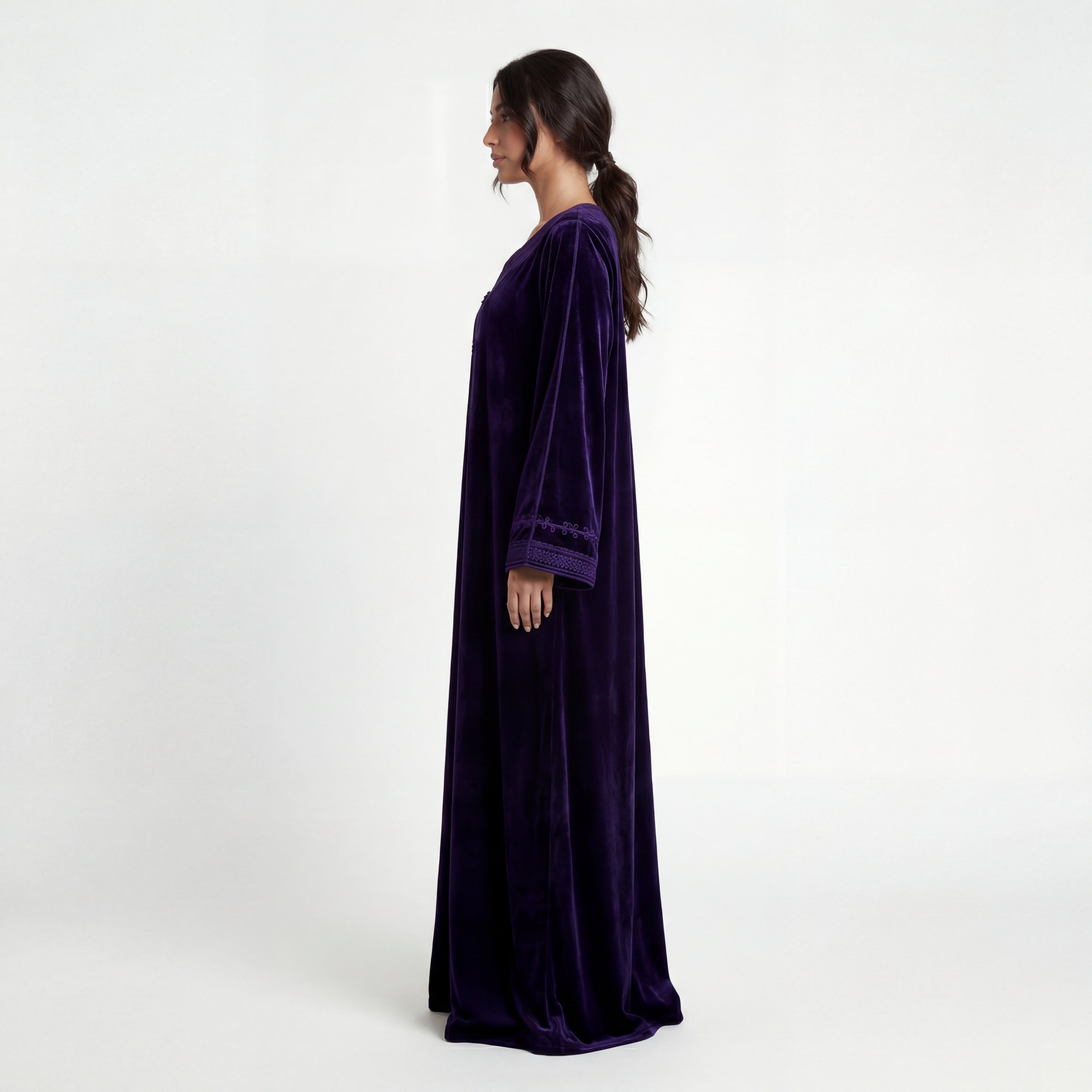 Caftan Velours Prune