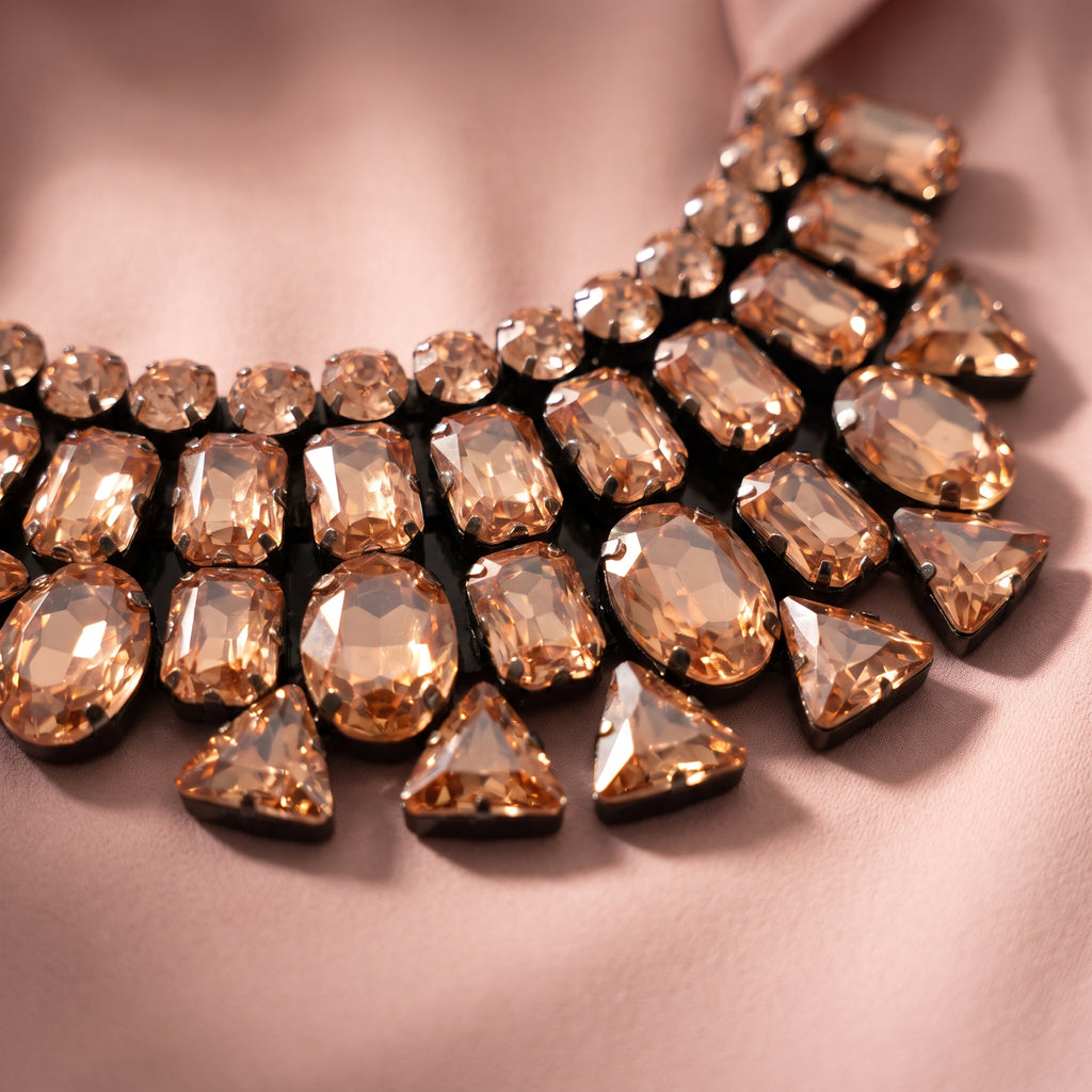 Djellaba Rose Bijoux Col