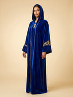 Djellaba en Velours Bleu