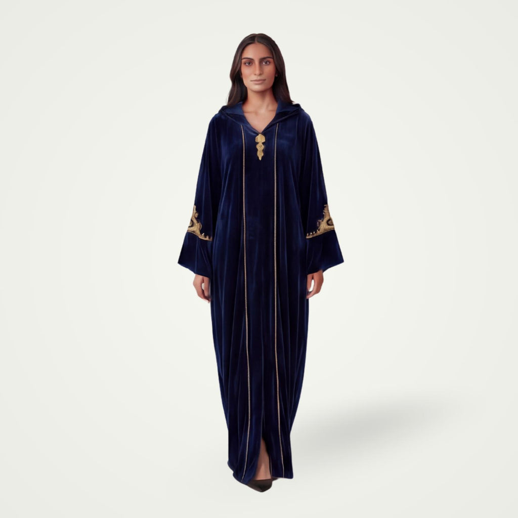 Djellaba Bleue Velours