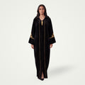 Djellaba Velours Noir broderie dorée