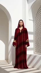 Djellaba Velours Rouge