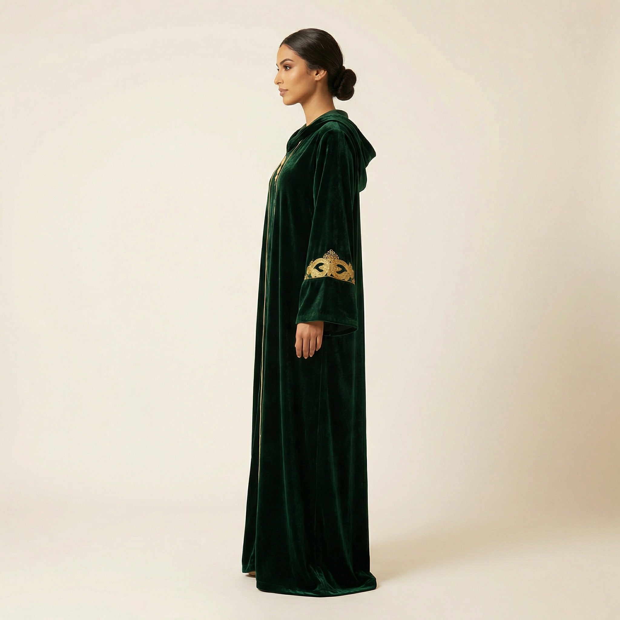 Djellaba Velours Vert