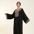 Gandoura noire arabesques