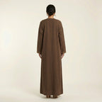 Gandoura Femme Brodée Marron Chocolat