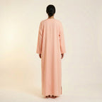 Gandoura Femme Brodée Rose Pêche