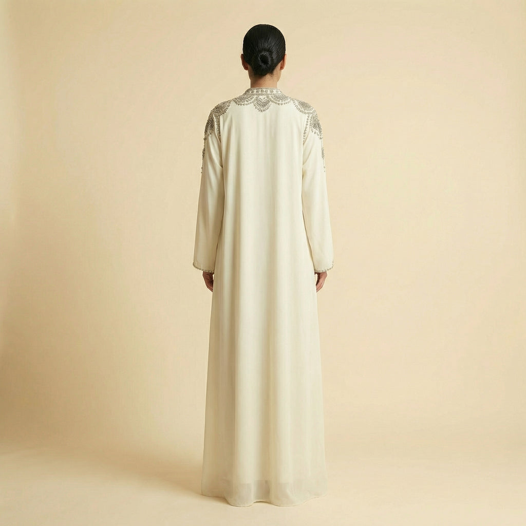 White Crystal Abaya
