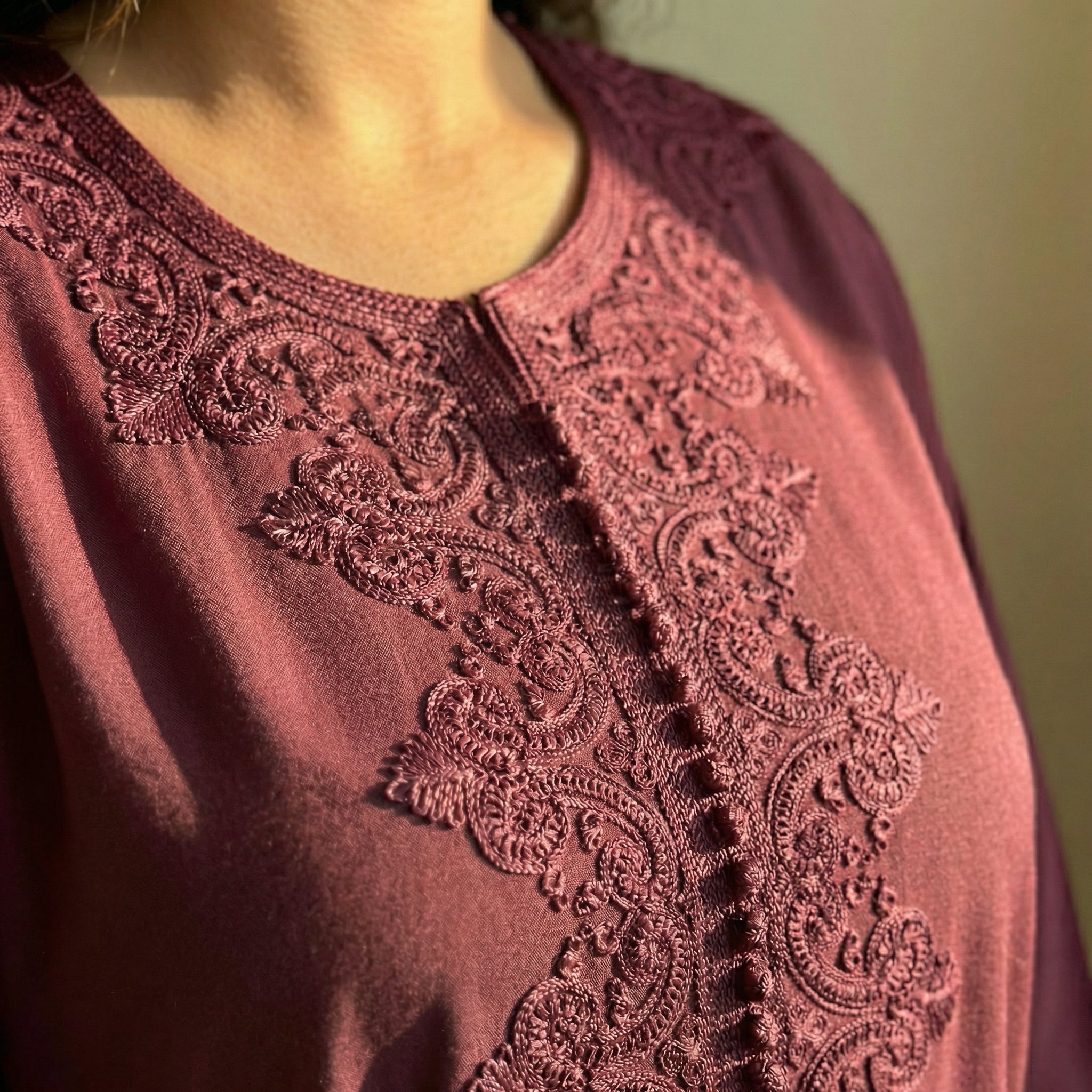 Caftan Terracotta Crêpe